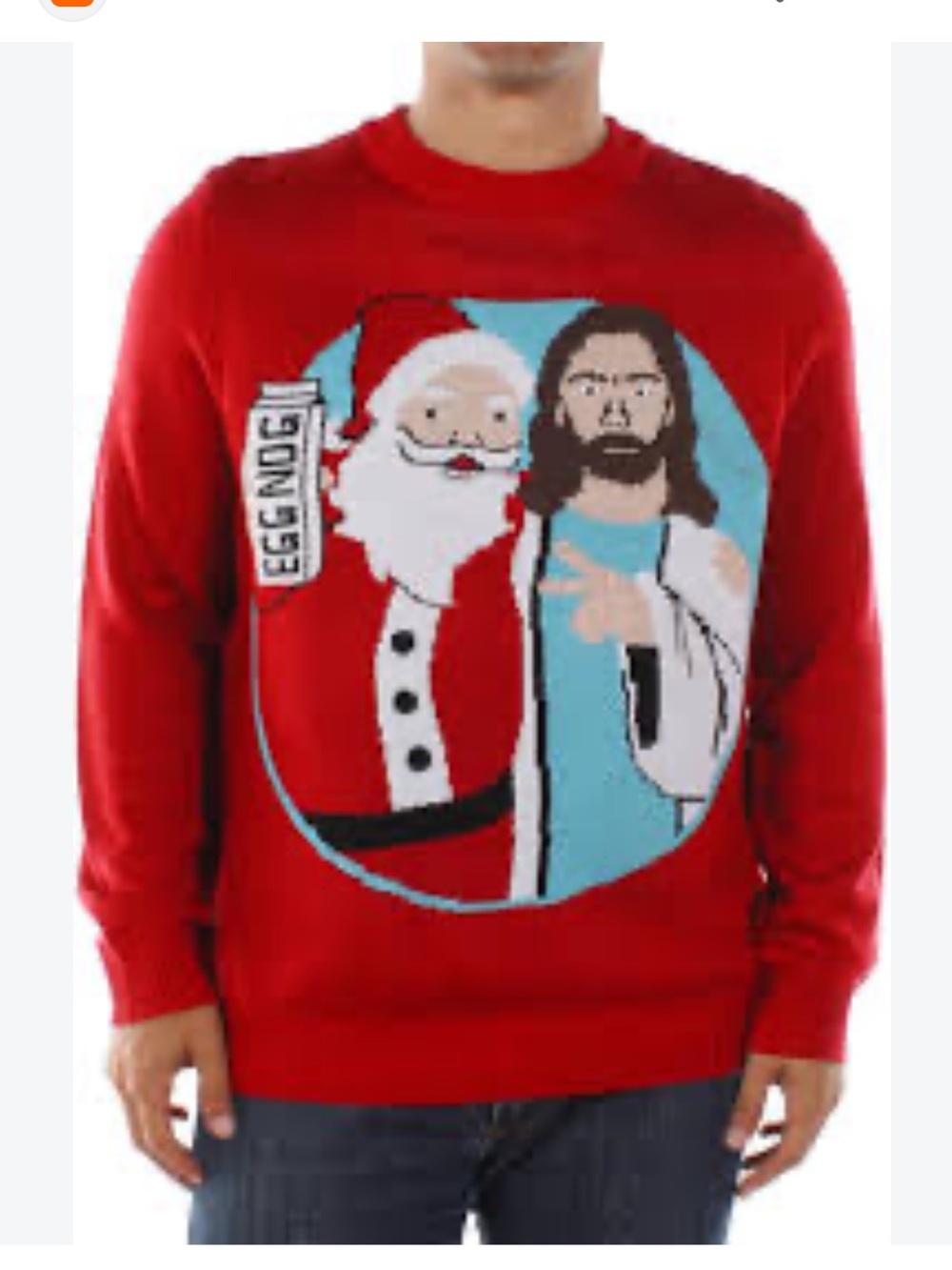 Tipsy Elves Egg Nog Christmas Sweater Men's Size large